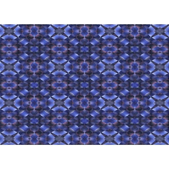 Ahgly Company Machine Washable Indoor Rectangle Transitional Blue Area Rugs, 2' x 3'
