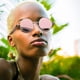 thumbnail image 2 of Gafas de sol Joopin Mirrored Pink Round Hippie Steampunk UV400, 2 of 6