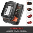 thumbnail image 3 of 2Pack 6.0Ah 20V Max Lithium Battery Replacement for Porter Cable 20-Volt Power Tools PCC685LP PCC680L PCC681L PCC682L PCC685L + Porter-Cable 20V Battery Charger, 3 of 5