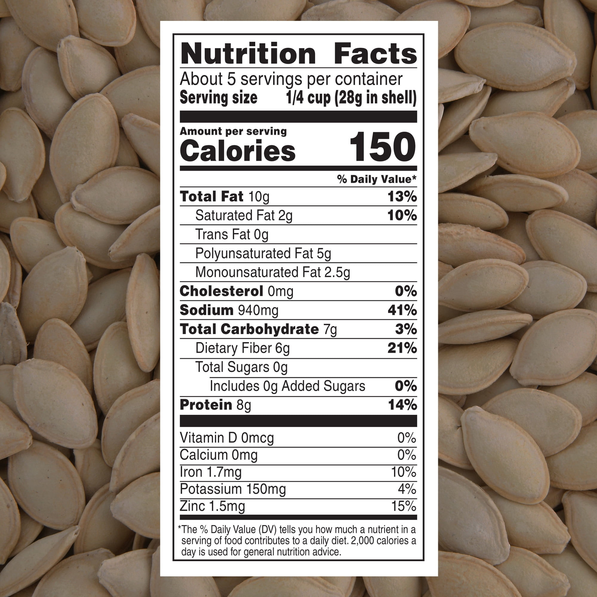 (2 pack) DAVID All Natural Pumpkin Seeds, 5 oz.