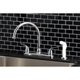thumbnail image 3 of Kingston Brass KB791YL Yosemite 8-Inch Centerset Kitchen Faucet with Sprayer, Polished Chrome, 3 of 5