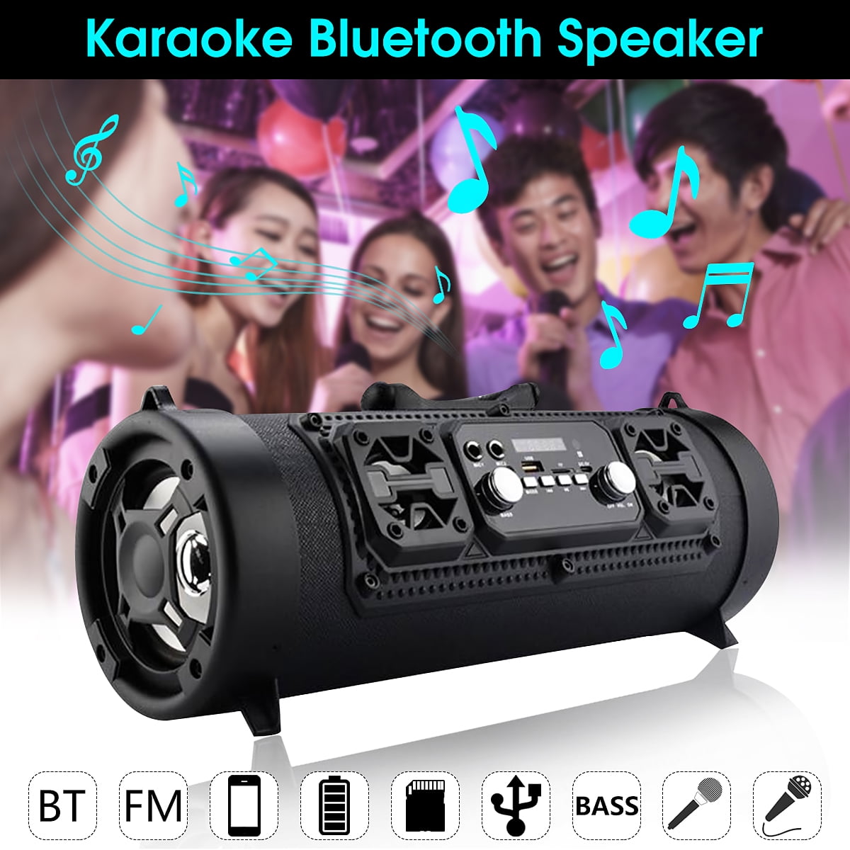 FM Portable Bluetooth Speaker Wireless Stereo Loud Super Bass Sound Audio//USB