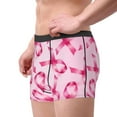 thumbnail image 2 of Daiia Breast Cancer Ribbons Awareness Pattern Men's Underwear Boxer Briefs, Cotton Stretch Moisture-Wicking Underwear-Large, 2 of 5