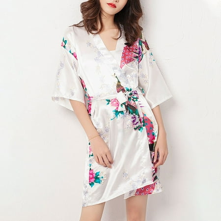 

Women Satin Silk Nightdress Lingerie Sleepwear BathRobe Bridesmaid Wedding Robes