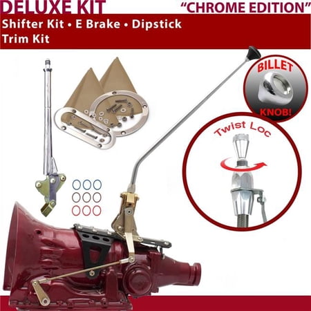 American Shifter C6 Shifter Kit Chrome 16 in. E Brake Trim Kit Dipstick for F2265