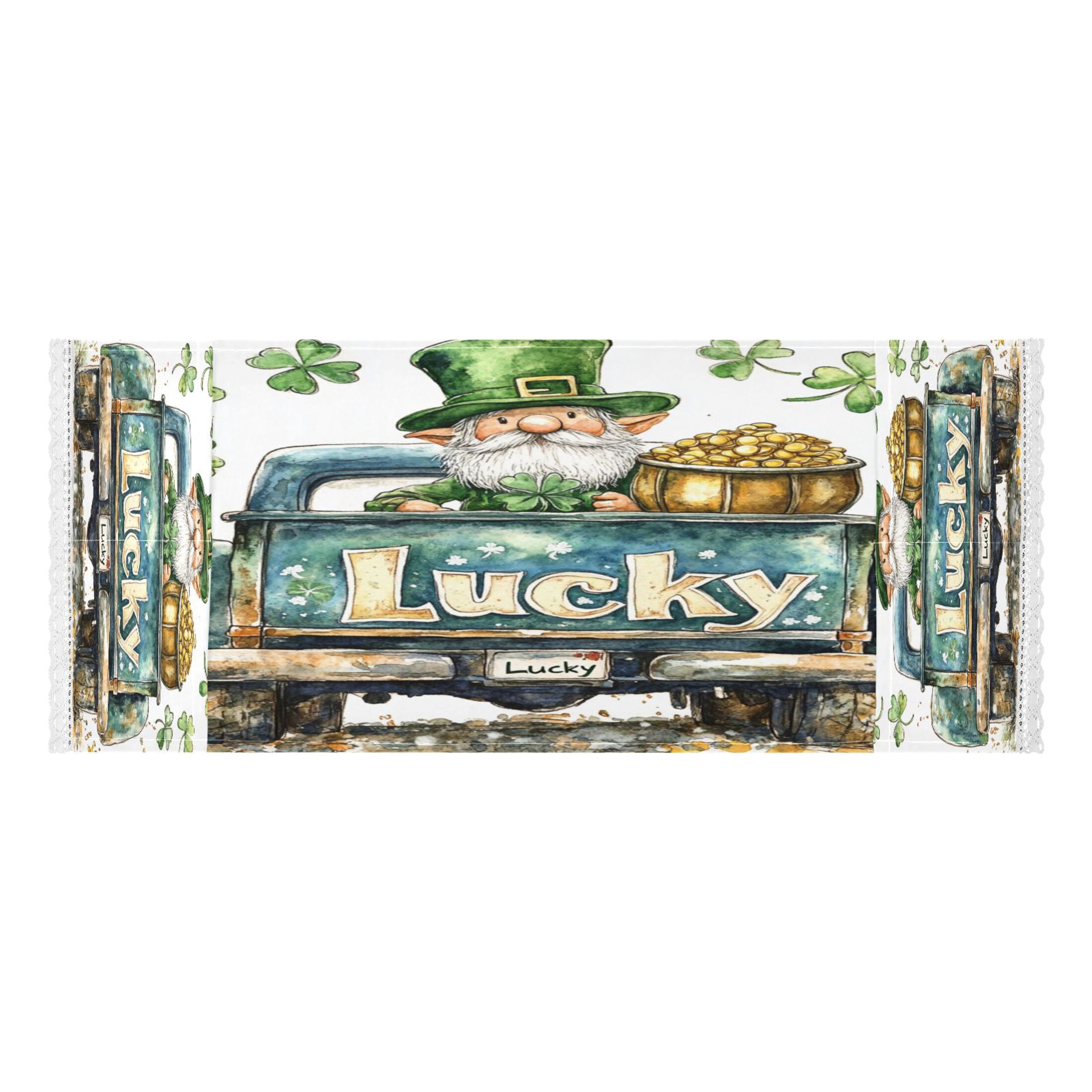 WOBOGO St Patricks Lucky Car Washing Machine Cloth Dryer Refrigerator Top Cover Protective Non-Slip Mat For Kitchen Laundry