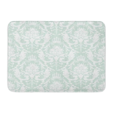 Ornate Crown Settings - SIDONKU Blue Crown Pattern Vintage White Classic Royal Ornate Gold Doormat Floor Rug Bath Mat 23.6x15.7 inch