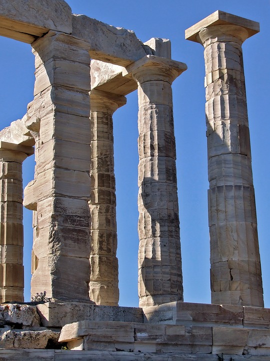 Temple Temple Of Poseidon Ancient Greek Sounio Inch By 30 Inch Laminated Poster With Bright Colors And Vivid Imagery Fits Perfectly In Many Attractive Frames Walmart Com Walmart Com