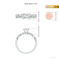 thumbnail image 4 of ANGARA Natural Princess-Cut Diamond Ring with Scrollwork in 14K White Gold for Women (Size-4.7mm| Color-G| Clarity-VS2) | April Birthstone, Anniversary, Jewelry Gift for Women | Natural Diamond Ring, 4 of 8