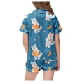 thumbnail image 3 of WOYY Toddler Girl's Pajamas Cartoon Dog Print Shorts Set Casual Cute Sleepwear Outfits, 3 of 5
