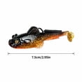 thumbnail image 3 of Bass Fishing Lure Soft Plastic Fishing Lures 0.46 Oz Weighted Pre Rigged Swimbaits for Bass Fishing Freshwater Fish Bait for Trout Walleye Pink Black 1 Pack, 3 of 6