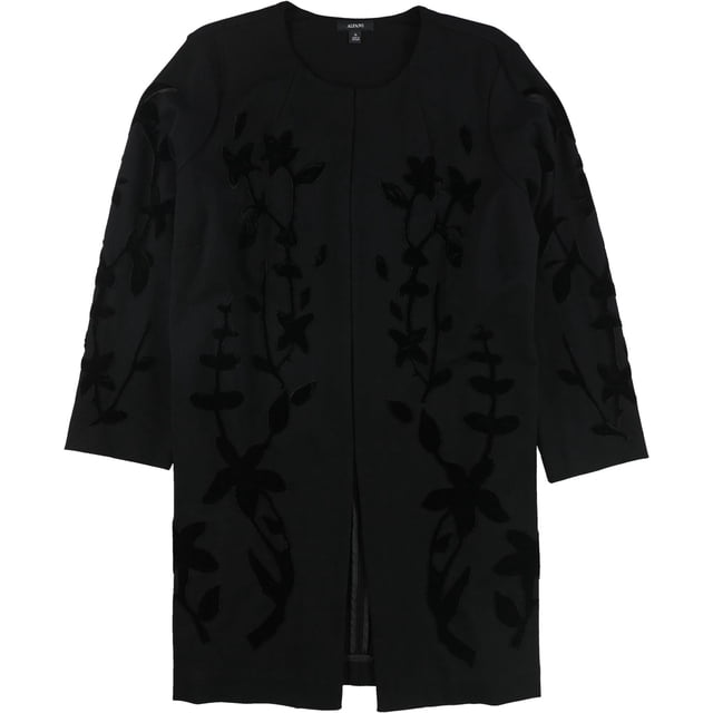 Chaqueta Alfani con Apliques de Terciopelo para Mujer Negro Mediano