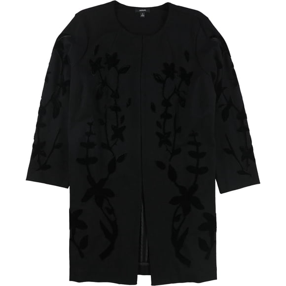 Chaqueta Alfani con Apliques de Terciopelo para Mujer Negro Mediano