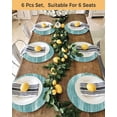 thumbnail image 4 of 13 Inch Round Placemats Set of 4, Duck Green Non Slip Heat Insulation PP Table Mats, Vintage Modern Abstract Art Ombre Washable Place Mats for Kitchen Dining Party Table Decor, 4 of 7