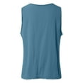 thumbnail image 4 of Womens Sleeveless Ruffled V Neck Tops Summer Linen Tank Tops Solid Color Edge Hem Camisoles 100 Polyester Shirts Women Spandex Tee Women Athletic Shirt Women S Tops Short Sleeve Layering Tee, 4 of 5