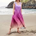 thumbnail image 4 of Sngxgn Women's Cozy Knit Sleeveless Bateau Neck Midi Dress(Pink,L), 4 of 6