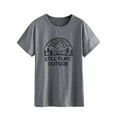 thumbnail image 3 of TWZH Women Still Plays Outside Mountains Forest Sun Lake Letter T-Shirt, 3 of 6