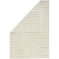 thumbnail image 3 of Rugs USA Nicolai Graphic Fringed Reversible Machine Washable Area Rug, 3' 3" x 5', Nicolai Cream, 3 of 8