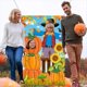 thumbnail image 5 of Fondo de Fotografía de Acción de Gracias, Fondo de Foto de Calabaza, Decoración de Cosecha de Otoño, Fondo de Espantapájaros Grande, 5 of 5