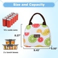 thumbnail image 6 of Tirrinia Insulated Lunch Box for Women, Blue Reusable Thermal Lunch Tote, Fits 10 Cans, Yellow Lemon, 6 of 8