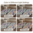 thumbnail image 7 of ODIKA 8'x10' Washable Area Rug Non-Shedding, Easy Care, Halloween Bat Welcome Checkered Plaid Spooky Layered Door Front for King Size Bedroom Under Bed, Master Suite, 7 of 7