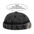 thumbnail image 2 of Hsqqdc Denim Docker Hat, Fashion Brimless Beanie Cap Rolled Cuff Sailor Style, 2 of 7