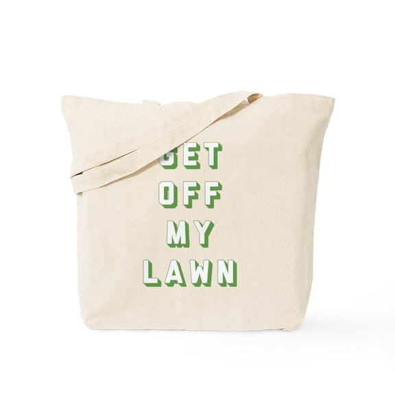 CafePress - Get Off My Lawn Tote Bag - Unisex Canvas Tote Bag, Beige, 1-Piece