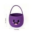 thumbnail image 2 of Halloween Basket 9.05x7.87 Inch Cute Ghost Candy Bucket Non-Woven Fabric Trick or Treat Basket with Handle for Kids Party Favors, 2 of 6