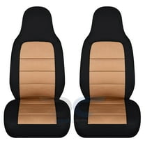 Designcovers Fits 1999-2000 Mazda MX-5 Miata Cotton Seat Covers:Black and Tan