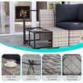 thumbnail image 2 of Muphyers 16 Pcs Wicker Patio Furniture Set, Outdoor Sectional Sofa with 55000BTU Fire Pit Table, 360° Swivel Rocking Chairs, 4" Cushions All-Weather Conversation Set for Backyard Porch,Dark Gray, 2 of 12