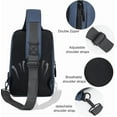 thumbnail image 4 of Kabaqoo Crossbody Sling Bag for Travel Work, Shoulder Chest Backpack for Men and Women Blue, 4 of 7