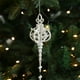thumbnail image 1 of Adorno Colgante Blanco Irregular con Purpurina para Árbol de Navidad, Decoración Navideña, Hogar, Tienda, Escaparate., 1 of 6