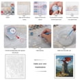 thumbnail image 3 of Paint By Numbers Kit for Adults Beginner - DIY Red Dragon On Tower Fantasy Landscape Canvas Painting Kits for Adults, Frameless Paint By Number for Adults for Home Wall Decor 16x20 Inch, 3 of 7