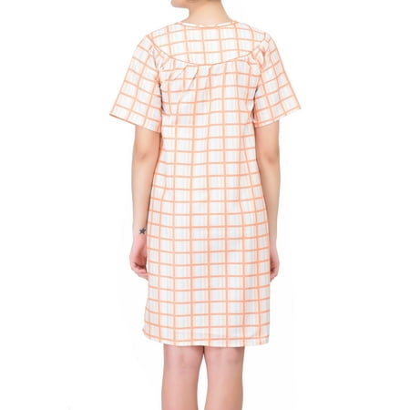 cotton housecoat with snaps