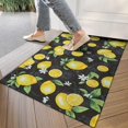 thumbnail image 4 of Yellow Lemon Fruit Flowers Black Pattern Door Rugs,Washable Non Slip Door Mats Indoor,Decorative Door Mats,Entry Mat Indoor for Entrance,Bedroom,Kitchen,Bathroom,17"x30", 4 of 6