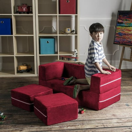 Jaxx Zipline Modular Kids Club Chair and Ottoman