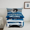 thumbnail image 4 of Erosebridal Boys Football Bedding Queen Comforter Set, Teens Room Decor, Navy Grey 3 Pieces, Pittsburgh, 4 of 6