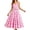 C1-Pink543, variant on Womens Polka Dot Midi Dress Double Thin Straps Tie Waist Flared Hem Wedding Guest Long Dress