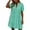 Mint Green, variant on Fashion Oversize Beach Dresses for Womens 2026 Summer Solid Short Sleeve V-Neck Lace Lightweight Maxi Wedding Guest Dresses