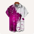 thumbnail image 4 of COSFO Mens Button Down Short Sleeve Shirt Valentine's Day Love Heart Tops Collared Vacation Regular Fit with Pocket Mens Shirts, 4 of 4