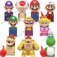 thumbnail image 2 of Bloques de construcción de Super Mario Bros, muñecos Wario, Luigi, Peach, Yoshi, Mushroom, compatibles con Lego hola suerte unisex, 2 of 2