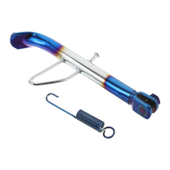 WORGEOUS Universal Motorcycle Kickstand Foot Side Stand With Spring Iron Support For Scooter Vehicles