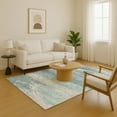 thumbnail image 7 of Addison Rugs Mayfield Premium Machine Washable Transitional Modern Teal Rectangle Rug, 10' x 14', 7 of 7