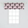 thumbnail image 2 of Ambesonne Grapes Valance Pack of 2, Sketchy Fruit on Squares, 54"X18", Pink Grey, 2 of 4