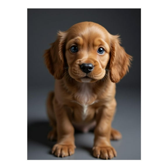 Diamond Art Kits for Adults, Adorable Puppy Portrait Photography 5D Diamond Painting Kits for Adults Beginners, DIY Full Drill Diamond Painting, Gem Art and Crafts 12x16