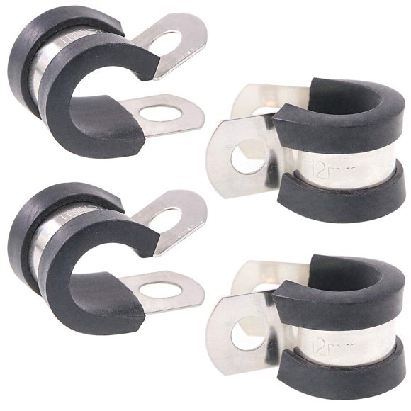 Abrazadera para cables Keadic de 12 mm con revestimiento de goma, 20 piezas