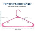 thumbnail image 2 of SereneLife 100 Pack Plastic Hangers, Non-Slip, Space-Saving Closet Organizers, Durable and Strong for Shirts, Sweaters, Hoodies, Kids Clothes & Dresses, Ultra-Thin, Lightweight, 2 of 7