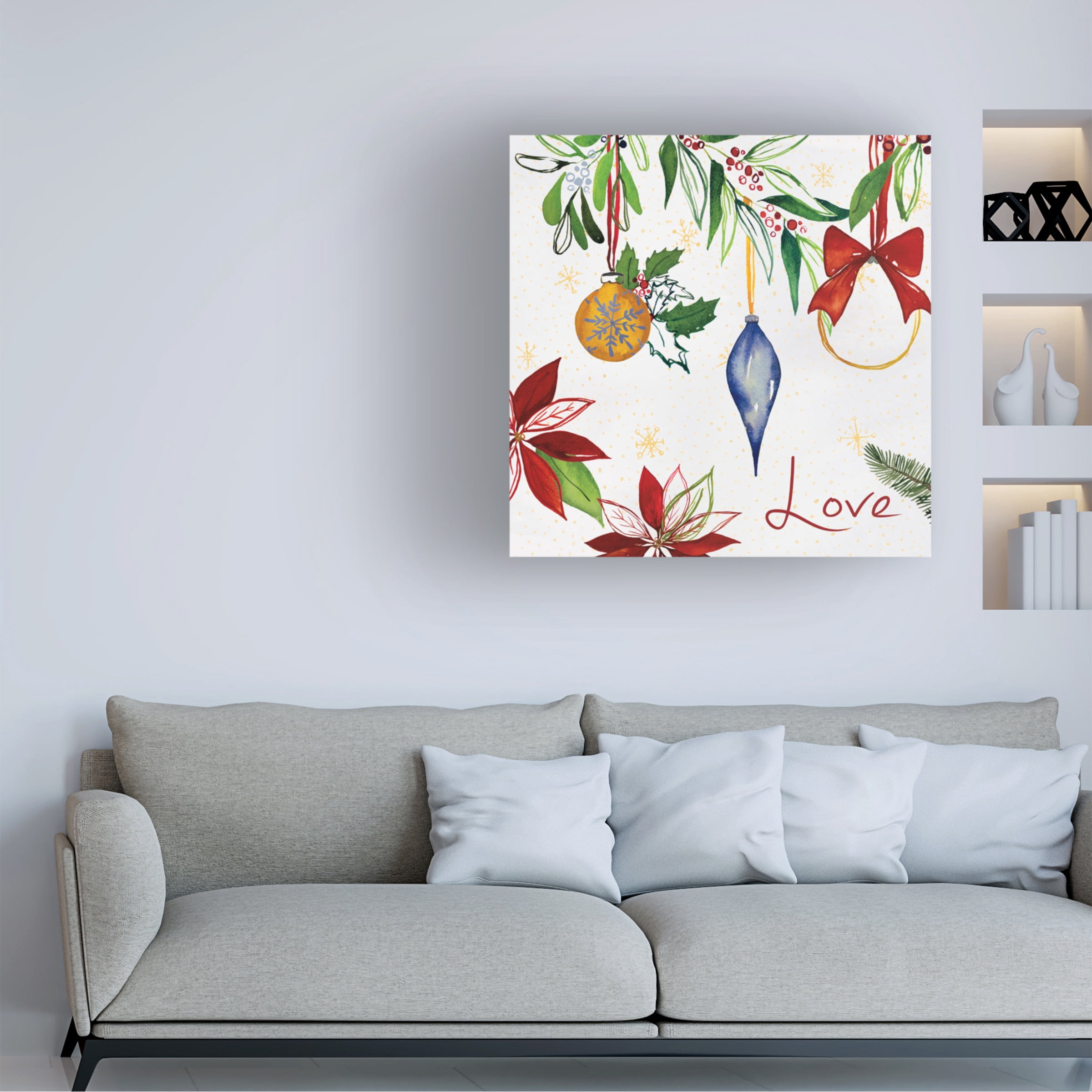 Harriet Sussman 'Watercolor Christmas II' Canvas Art