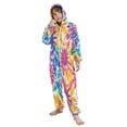 thumbnail image 5 of Soft Big Kids Onesie Pajamas Cozy Loose-Fit Jumpsuits for kids with Pockets for Christmas Lounge & Play Tie-dye Pattern, 5 of 8