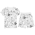 thumbnail image 1 of TBWNWG Tenues et Ensembles pour Garçons Ensemble de Pyjama Confortable pour Enfants Manches Courtes Col Rond Imprimé Halloween Tenue Décontractée pour 2-12 Ans, Tailles 5-6 Ans, 1 of 3